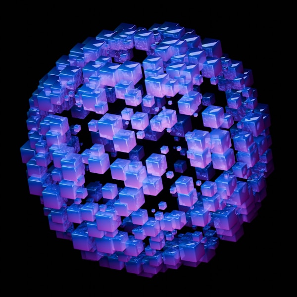 Cube Sphere Blue