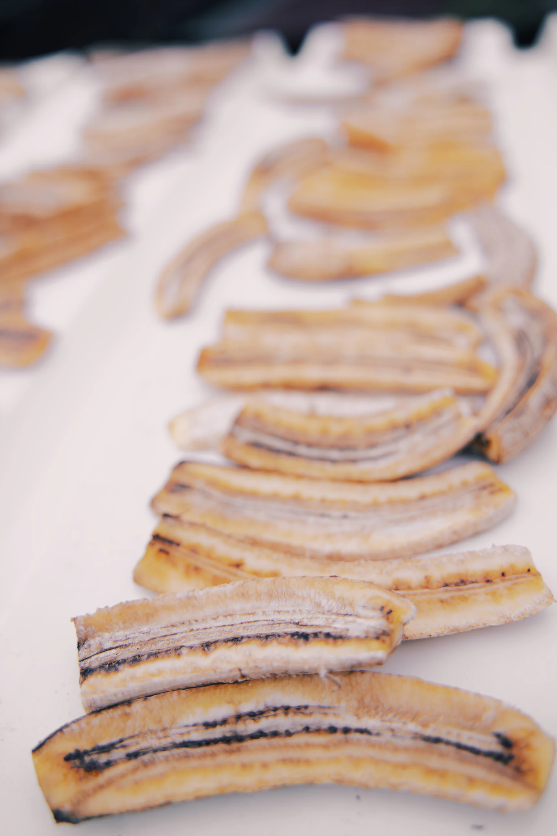 Dried fruit snacks arranged in a warm editorial food setting