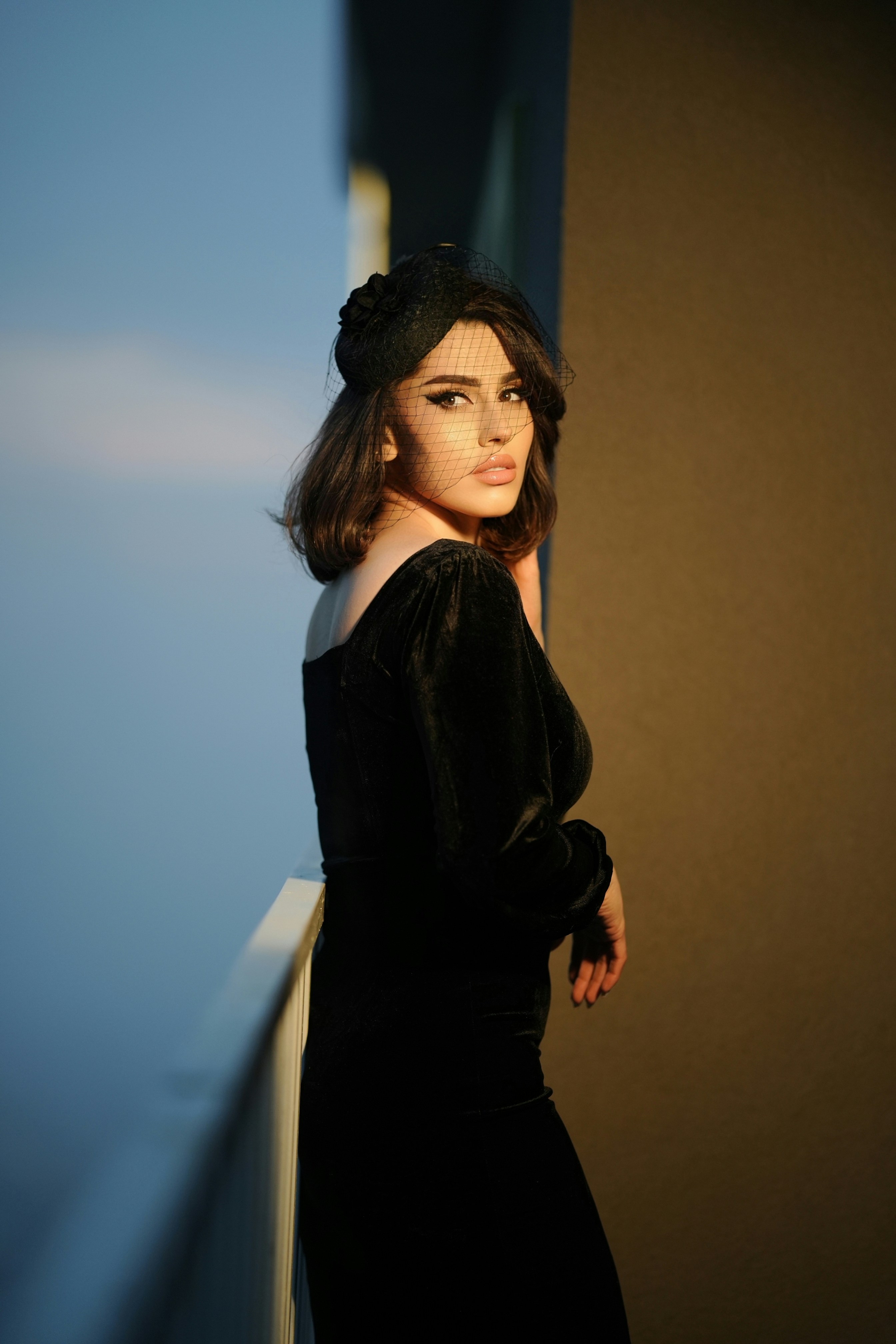 Elegant woman in black dress and headscarf photo  Free Beauty Image on  Unsplash