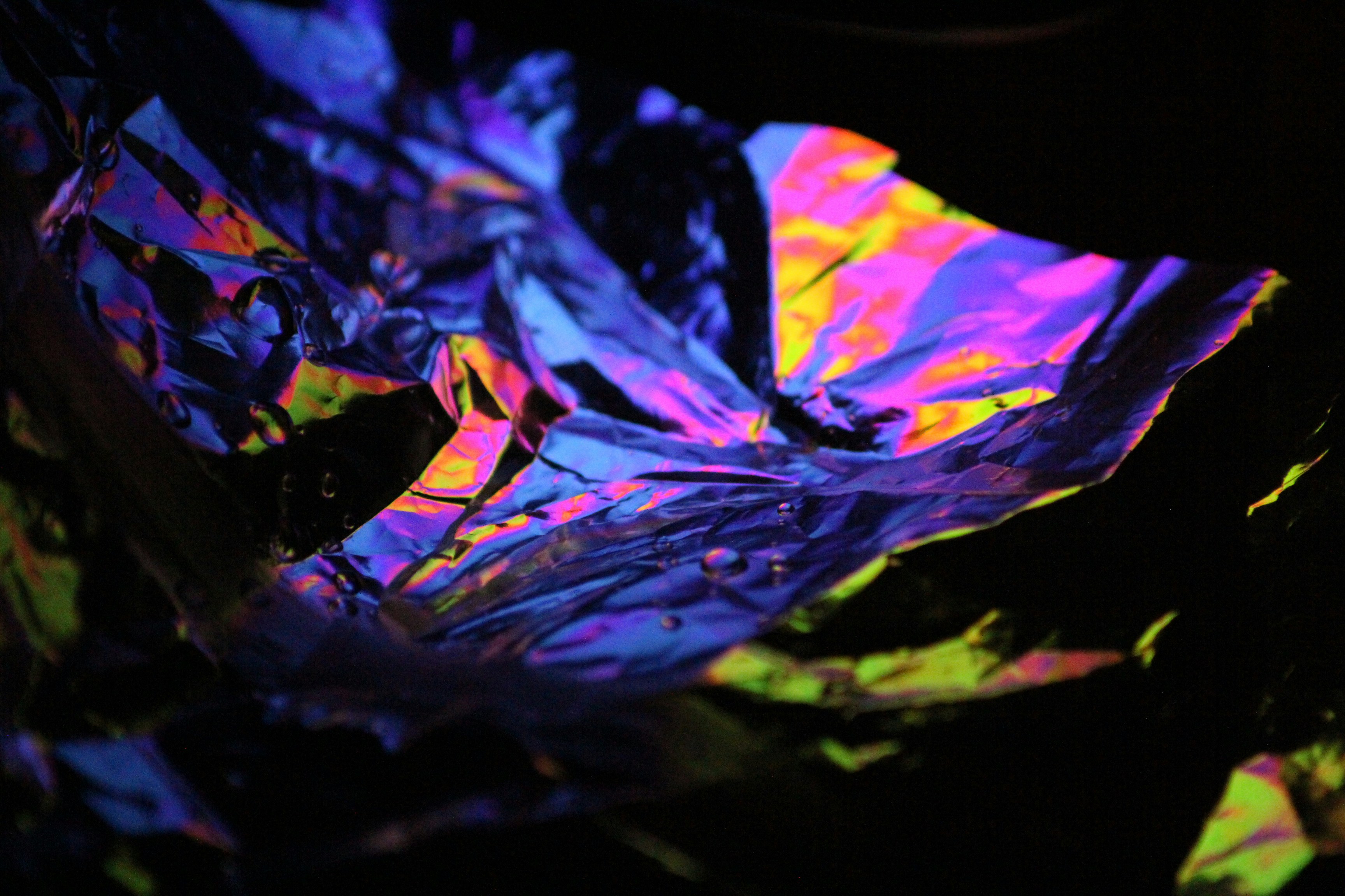 Iridescent abstract pattern with vibrant colors