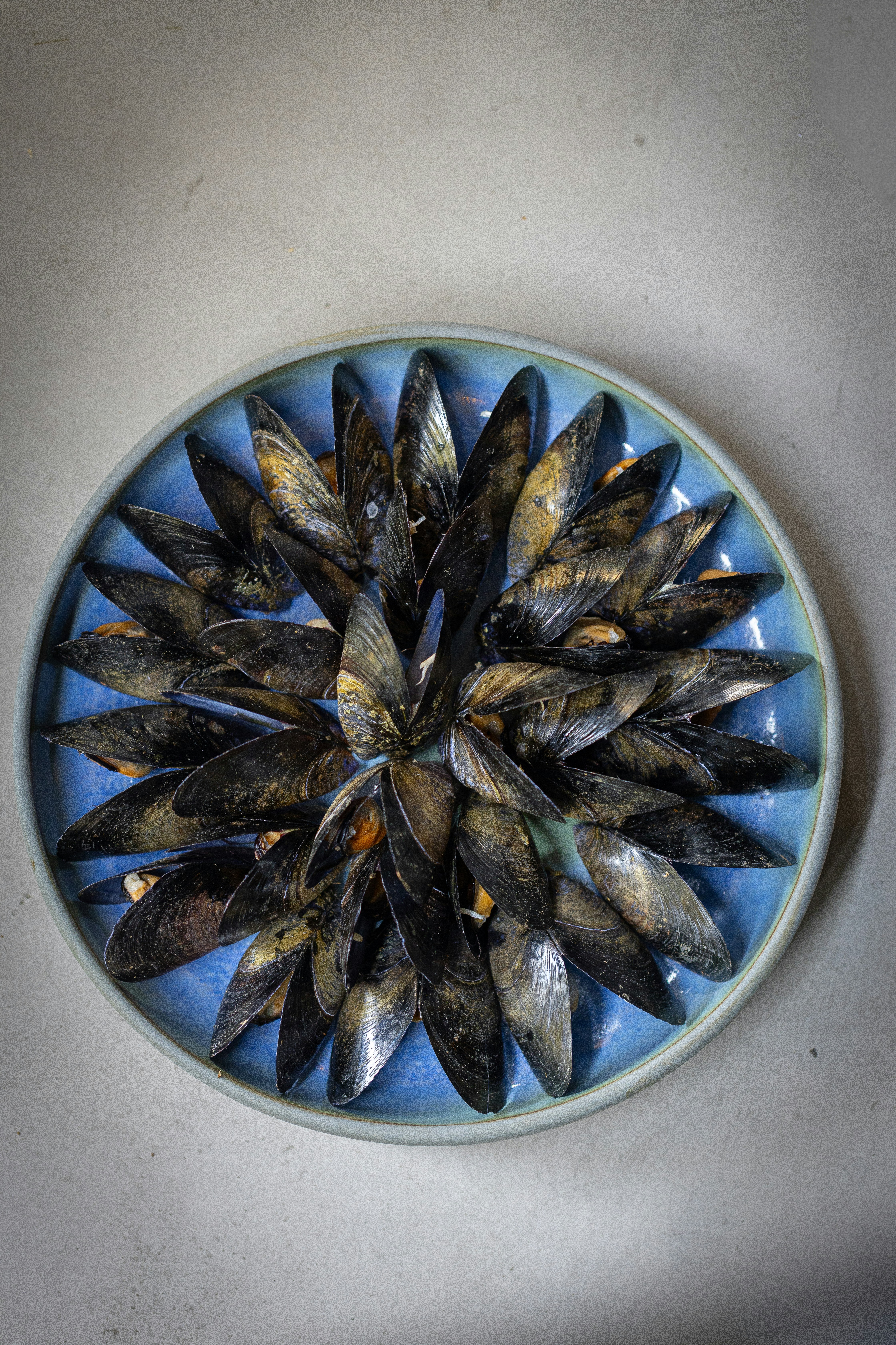 Steamed mussels