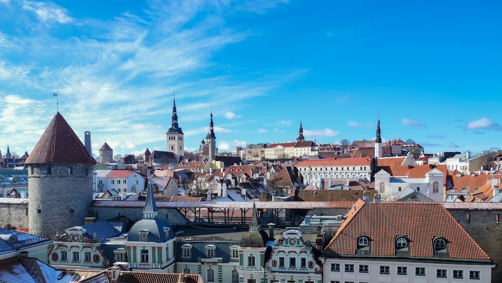 Telhados da cidade velha de Tallinn