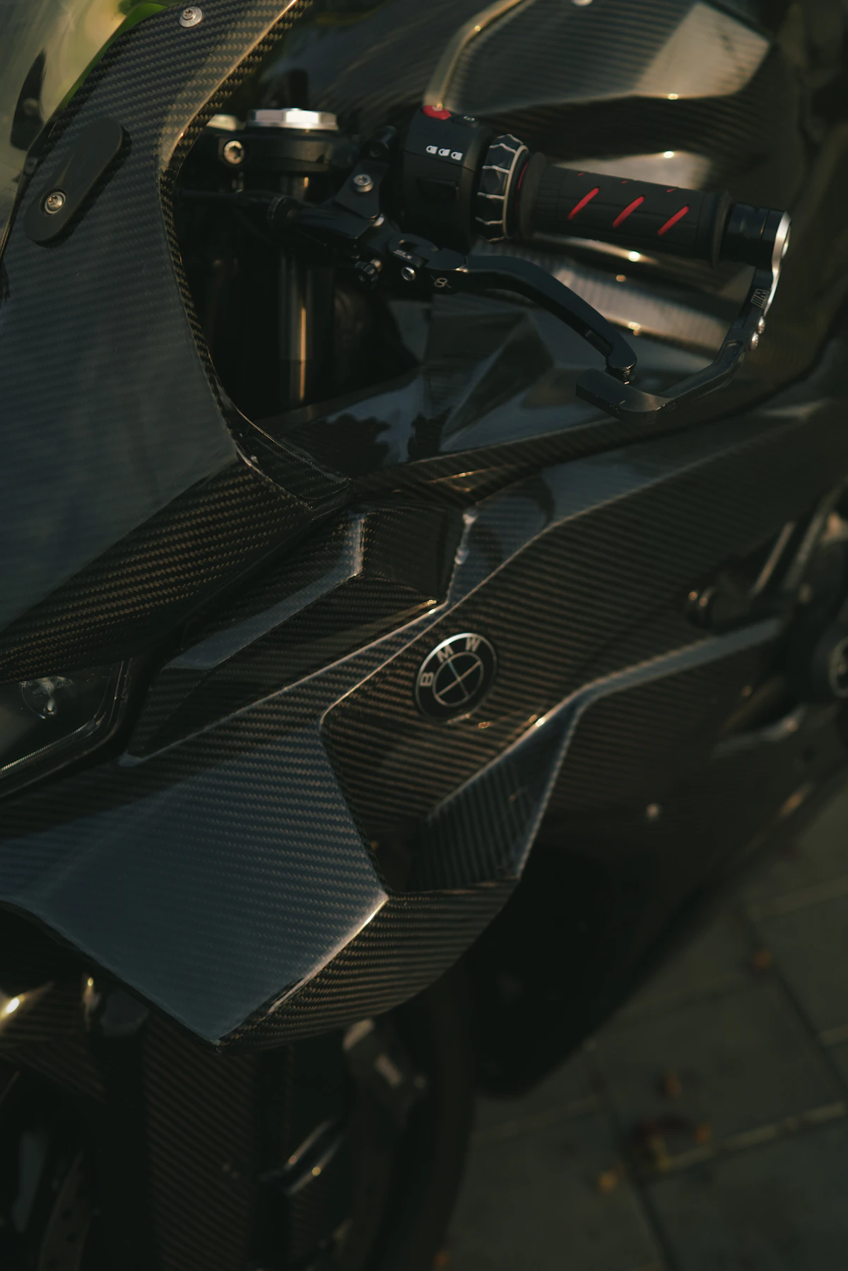 BMW S1000RR carbon fibre motorcycle