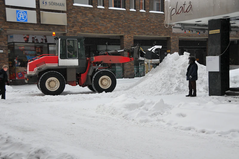 Snow pile volume