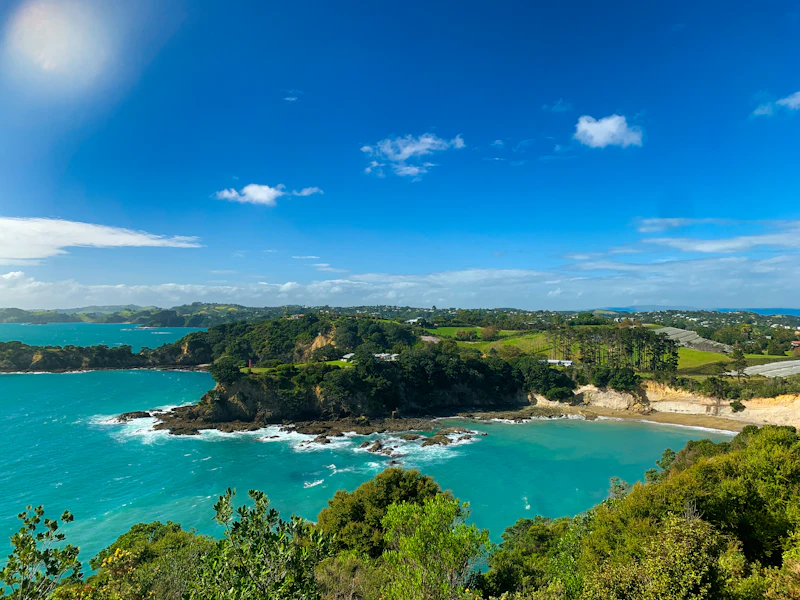 Waiheke Island turquoise bay and coastline