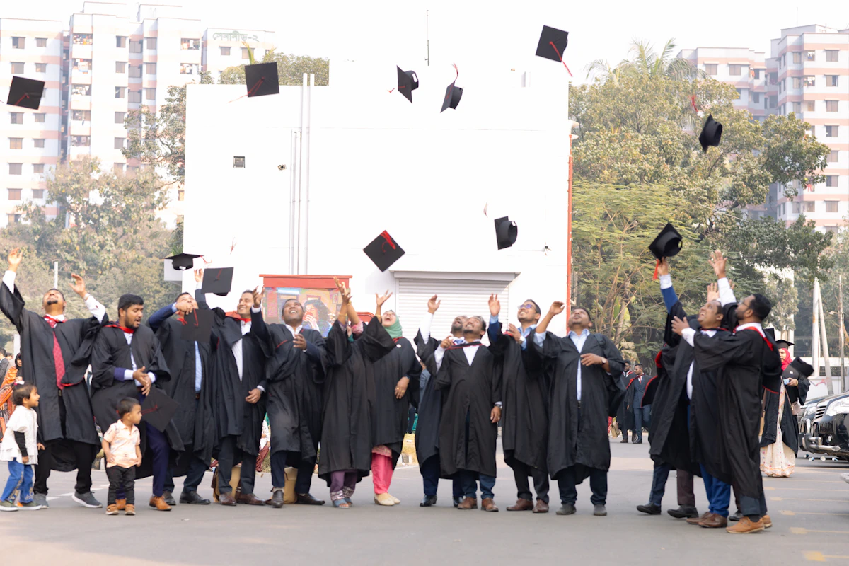 Graduates celebrating certification