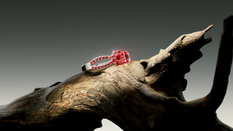A red gemstone ring, a symbol of luxury and passion