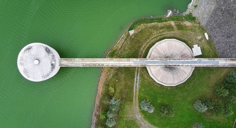Wasseraufbereitungsanlage aus der Luft