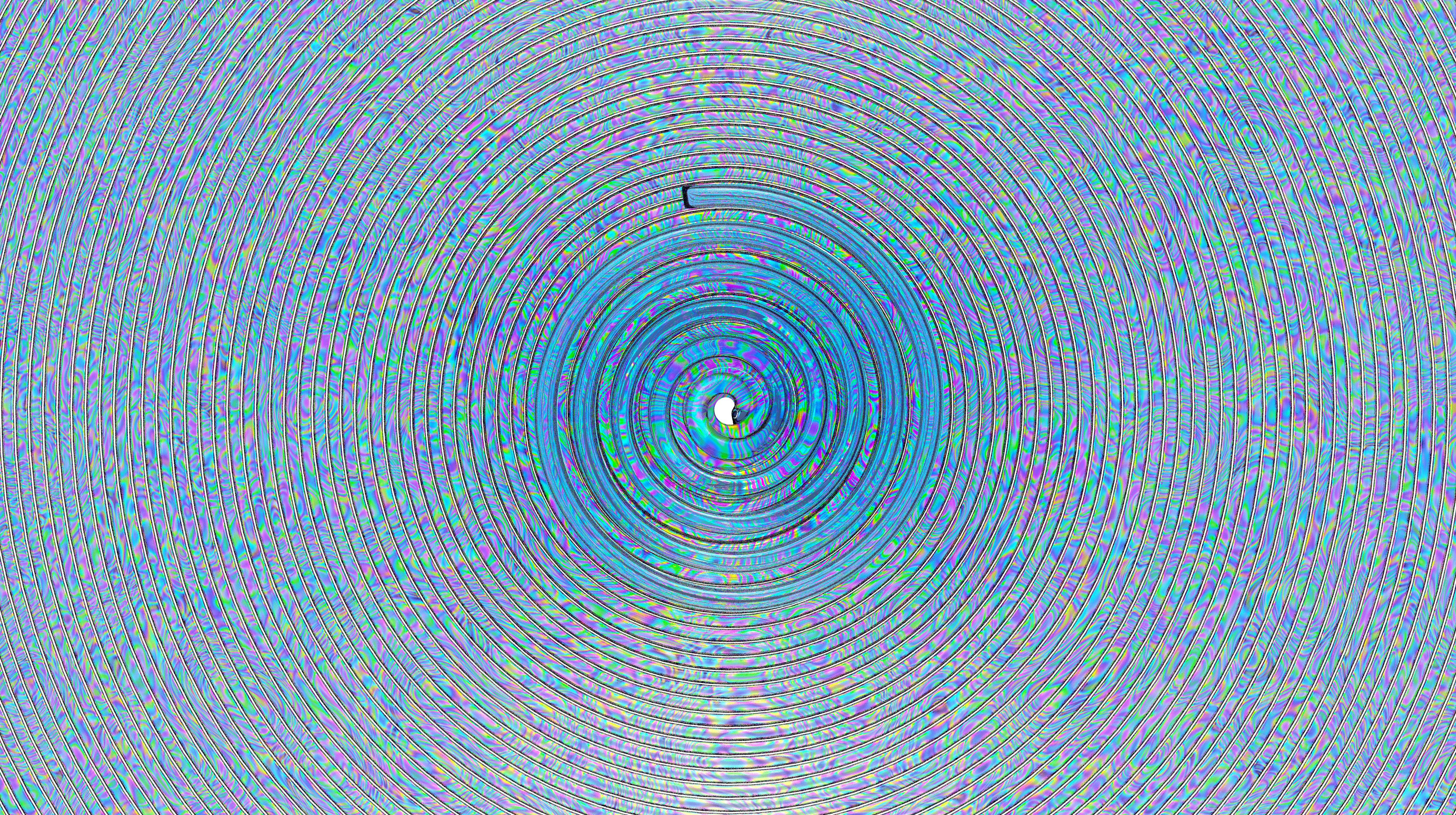 Motivo astratto a spirale blu con un centro brillante