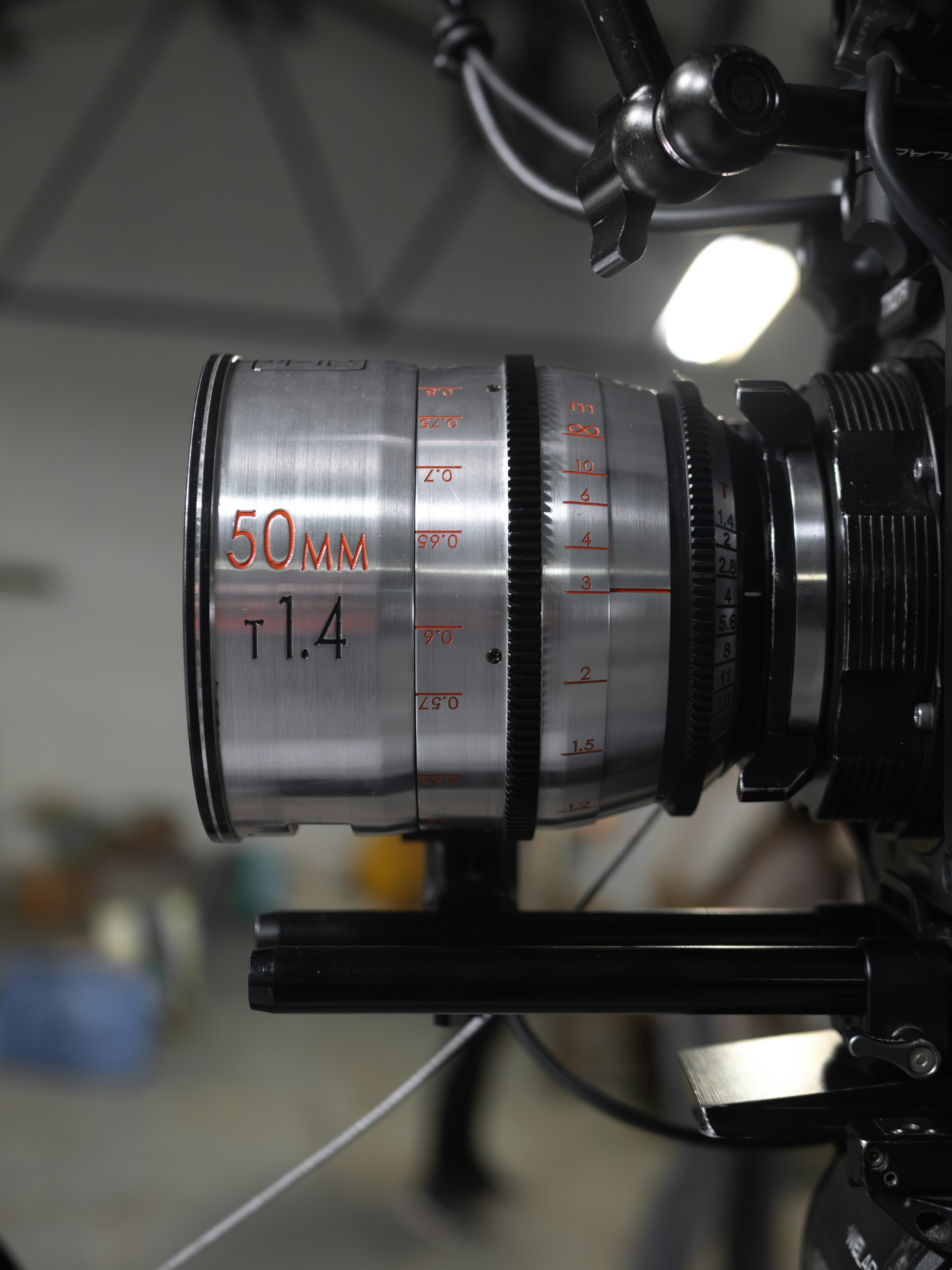 Close-up of a 50mm f/1.4 camera lens