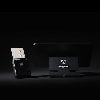 Payment terminal with card inserted at checkout