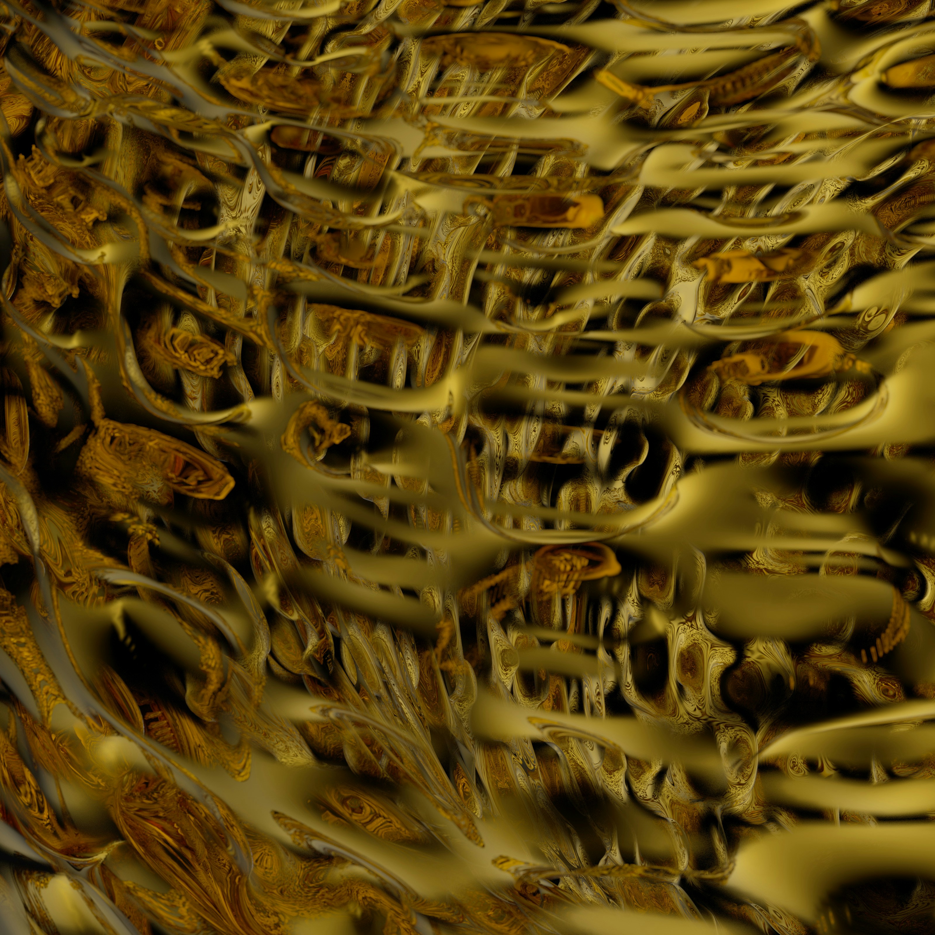 Abstract golden textured background with organic patterns