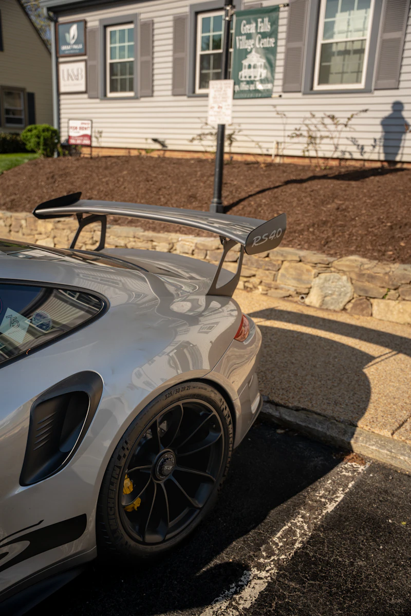 Silver Porsche 911 GT3 RS with flawless paint and XPEL PPF on all impact zones