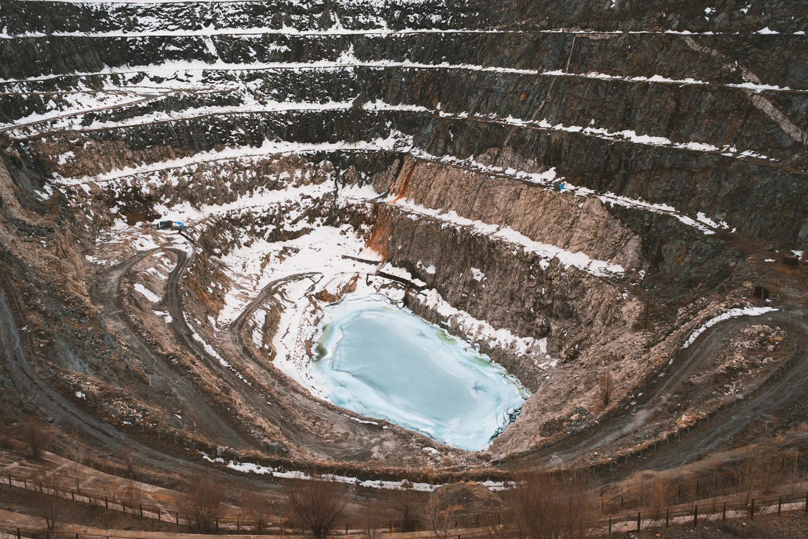 Review land changes at mining and extraction sites