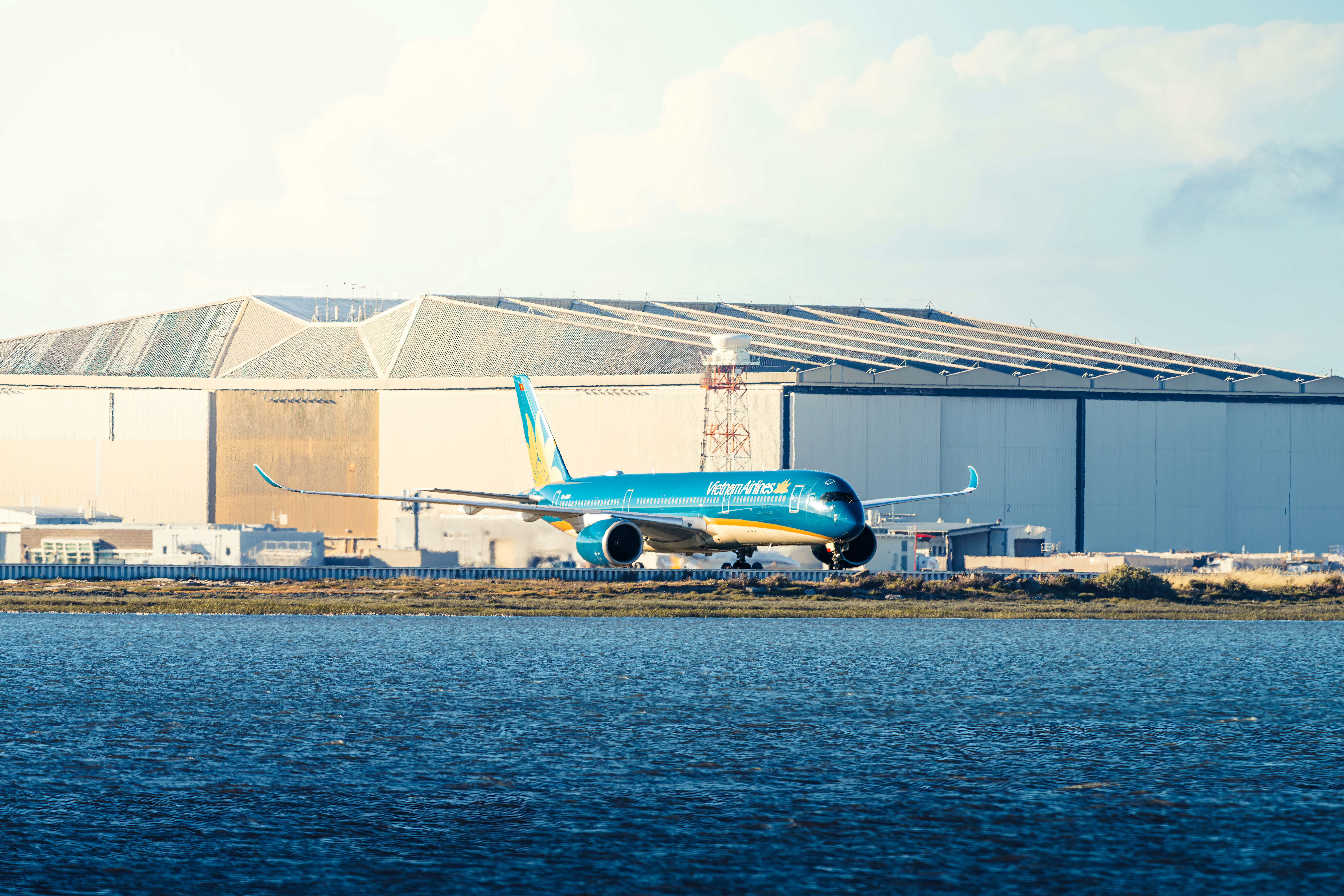 Vietnam Airlines Airbus A350 at SFO from Ho Chi Minh City, Vietnam.