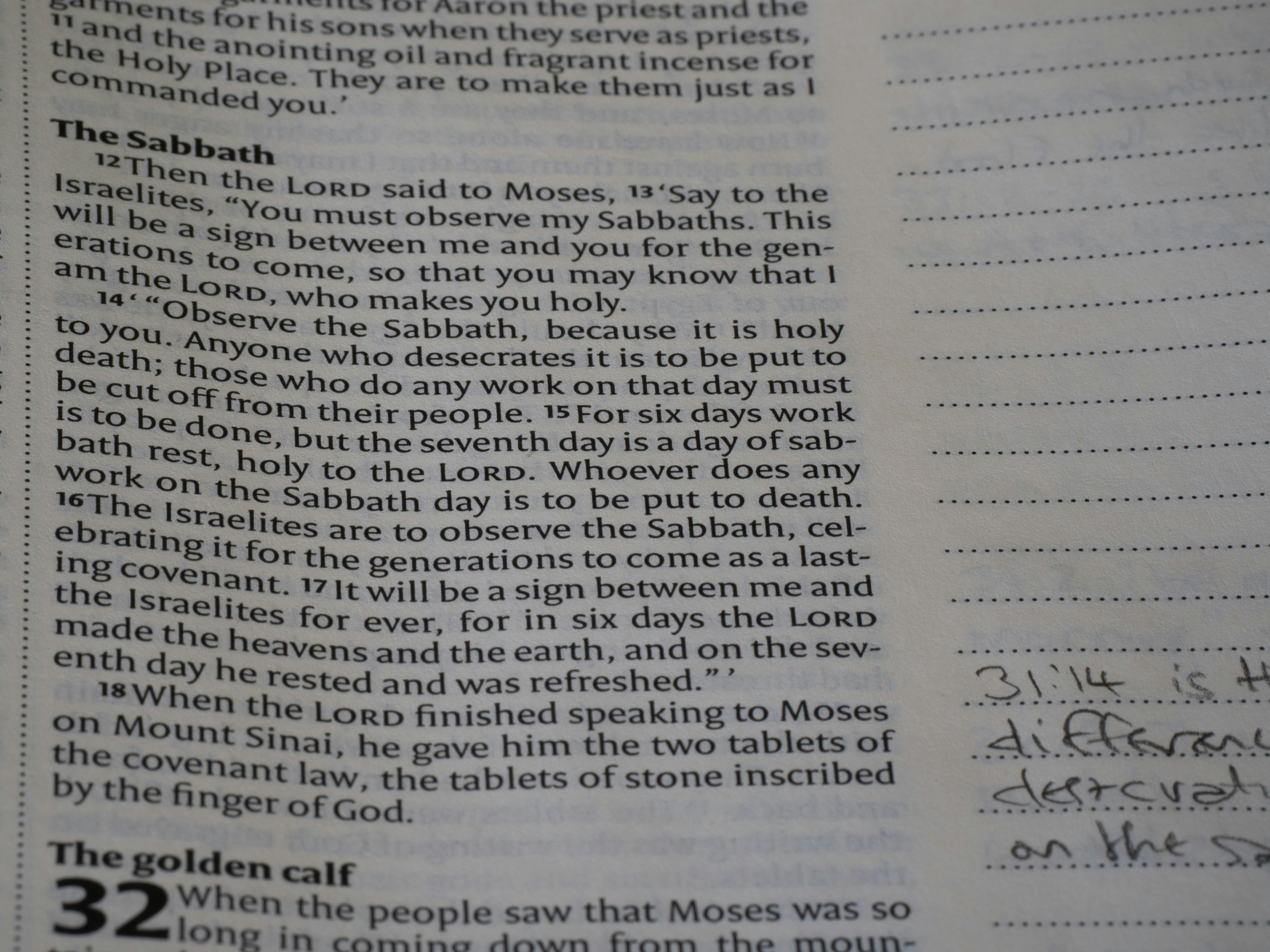 Text from a book with handwritten notes.
