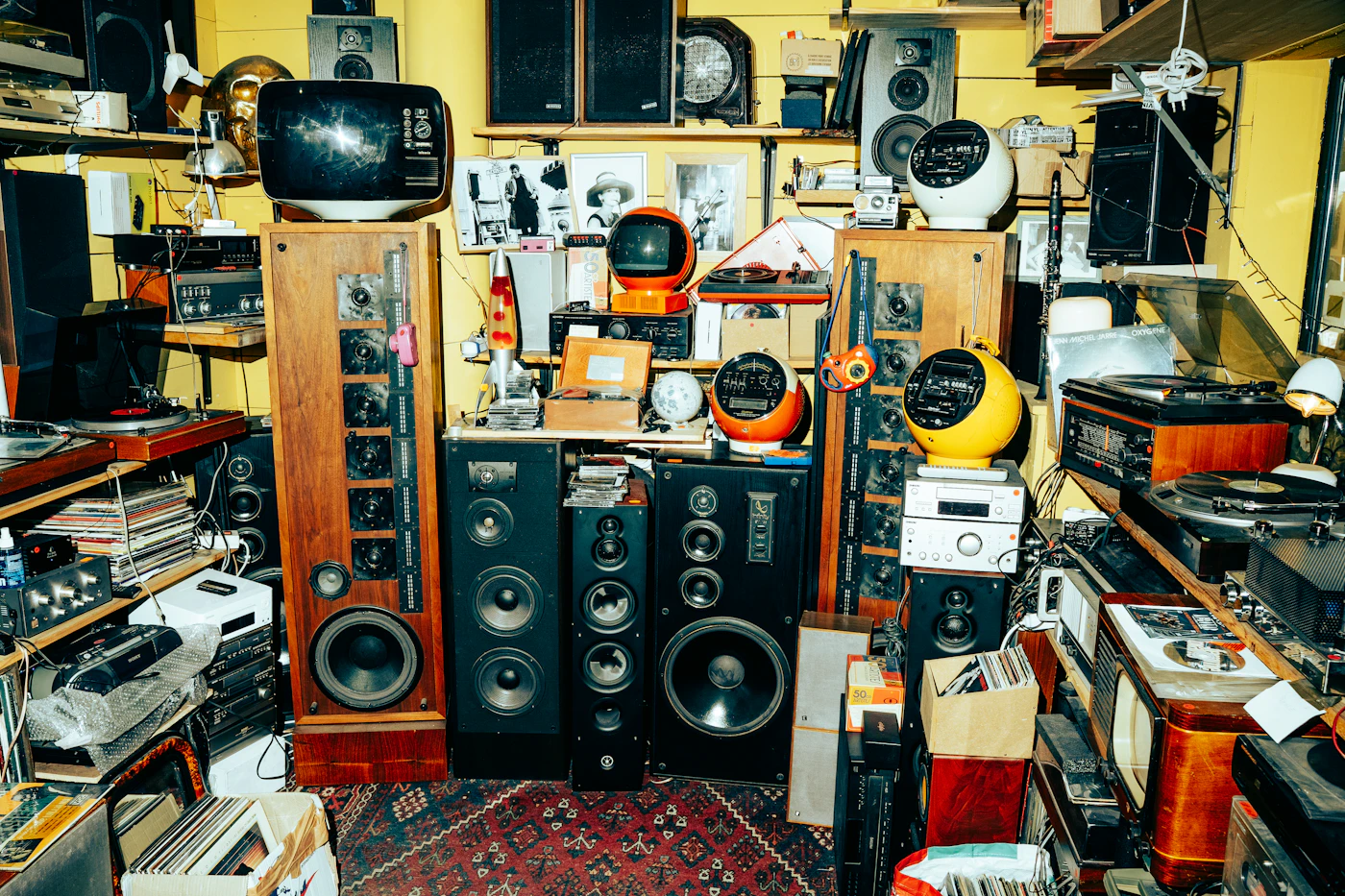 Vintage speakers and audio equipment