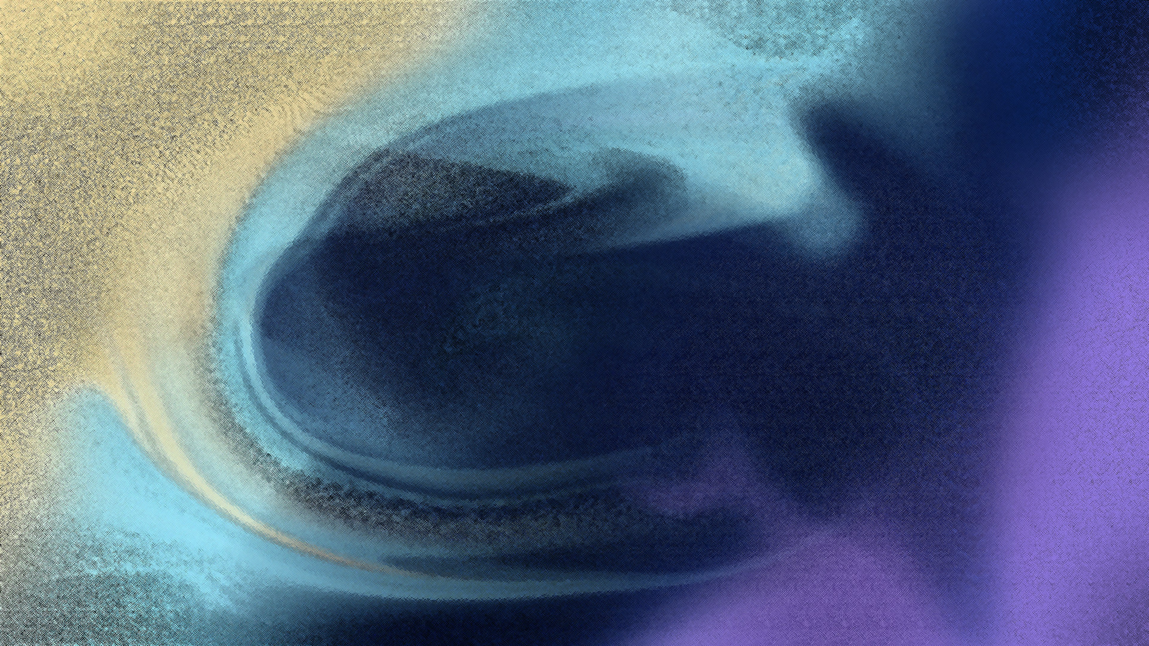 Abstract swirling blue and purple gradient background with textured effect and dark center