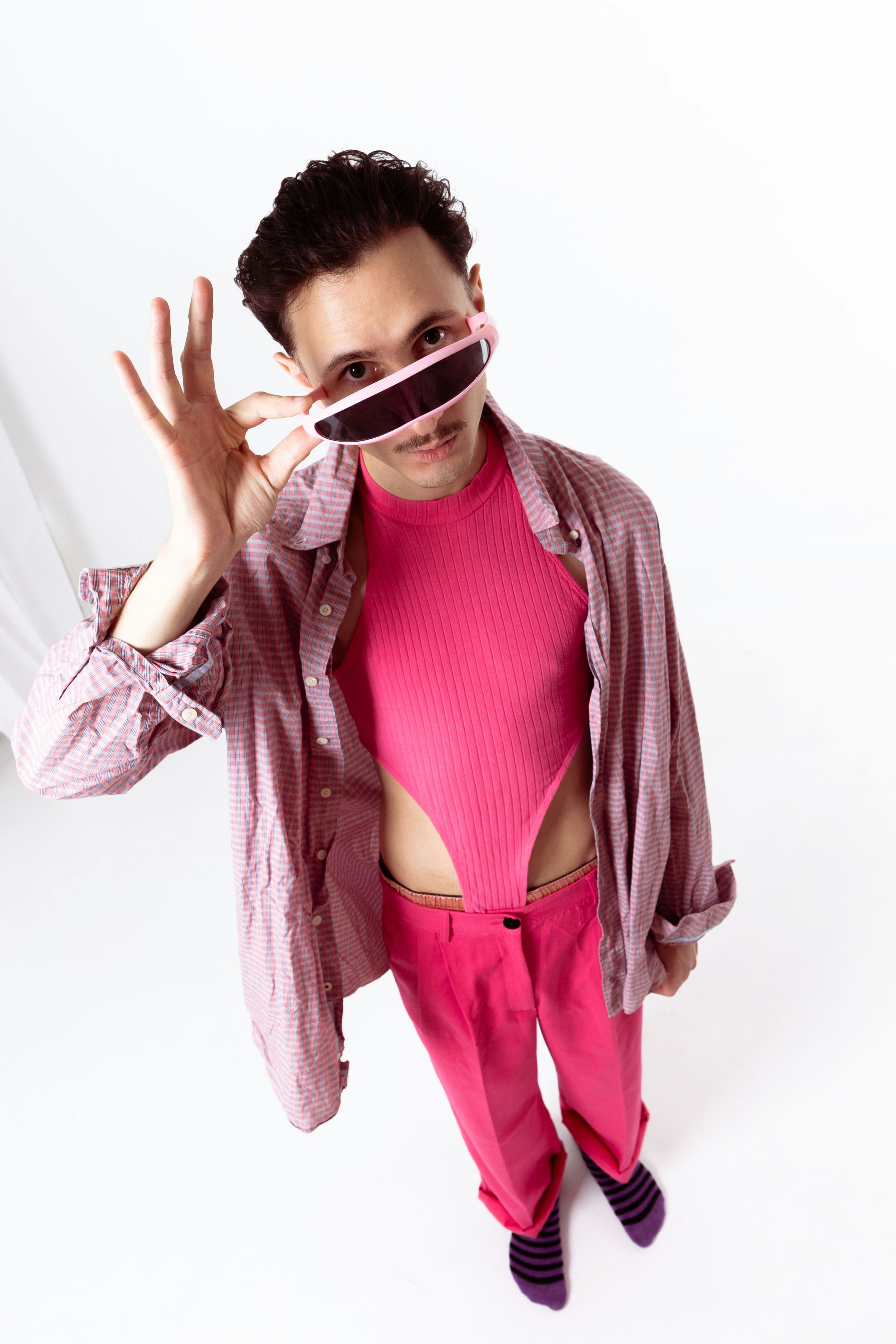 Combinaison rose homme Bershka