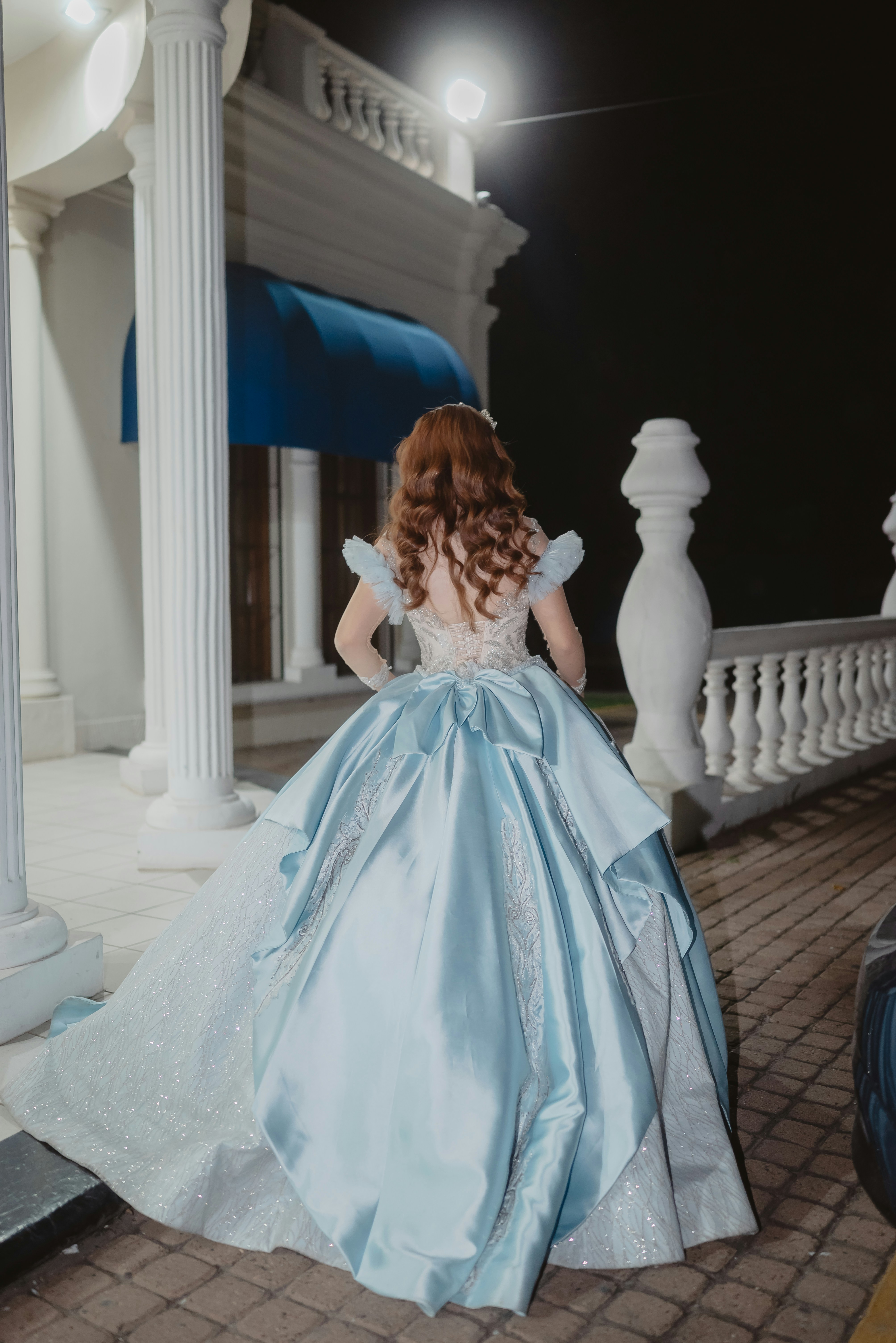 Blue Ballgown Evening Dress
