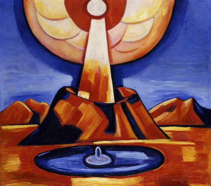 Marsden Hartley, ‘Yliaster (Paracelsus)’, 1932 — geometric symbolist painting standing in for Hilma af Klint’s ‘Tree of Knowledge’