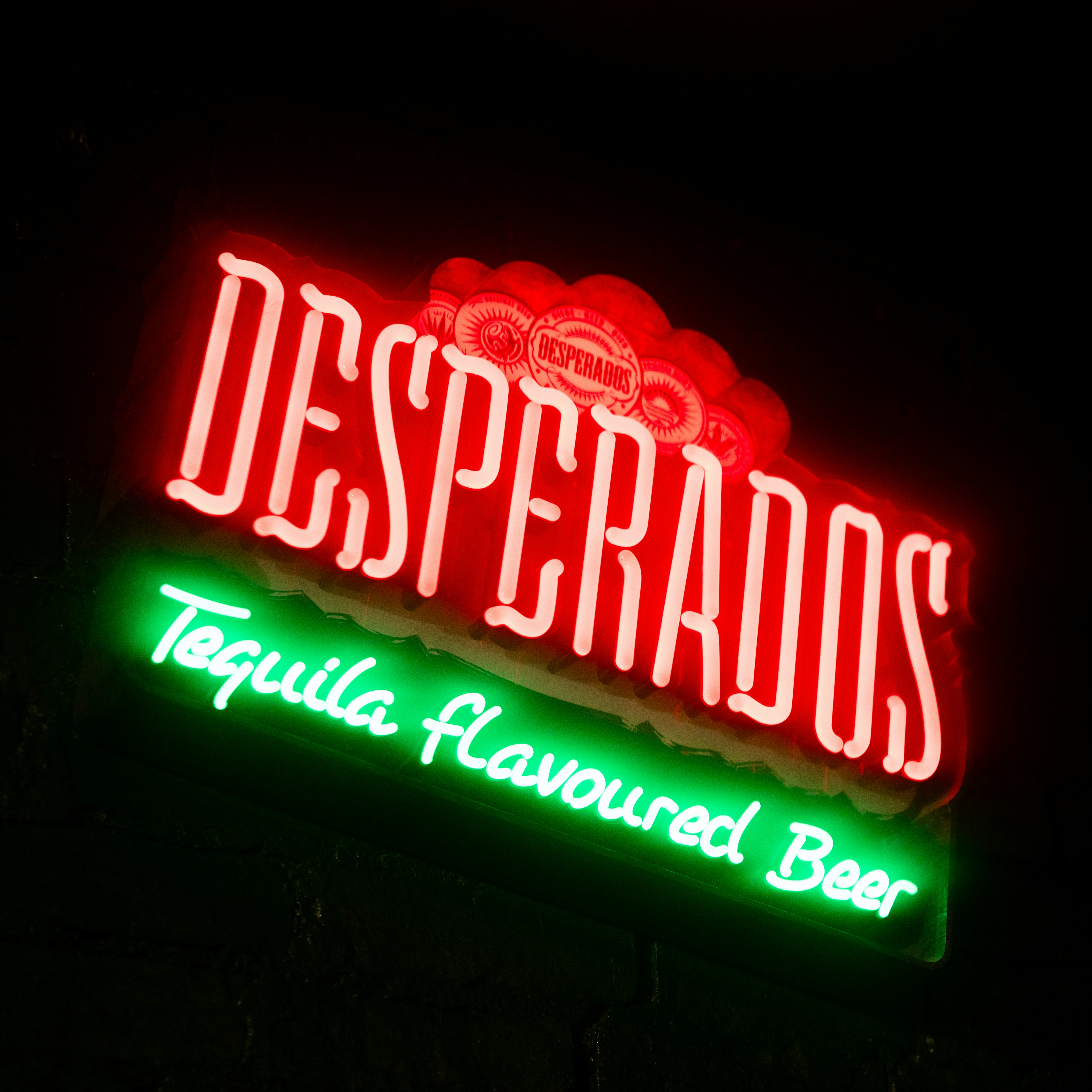 Desperados tequila flavoured beer neon sign