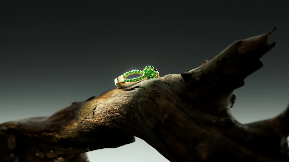 Raw Green Stone Ring