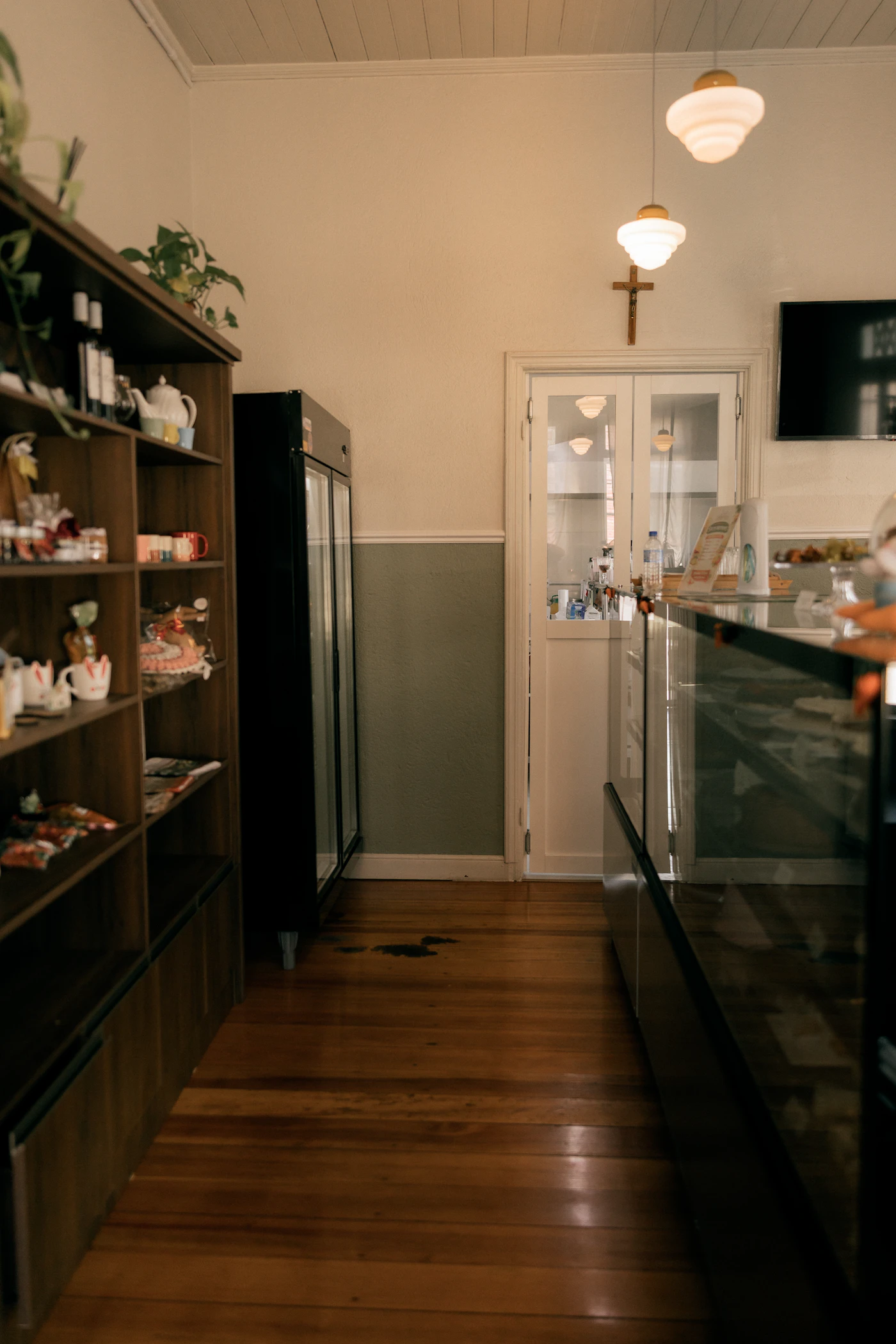 Bakery interior with cases