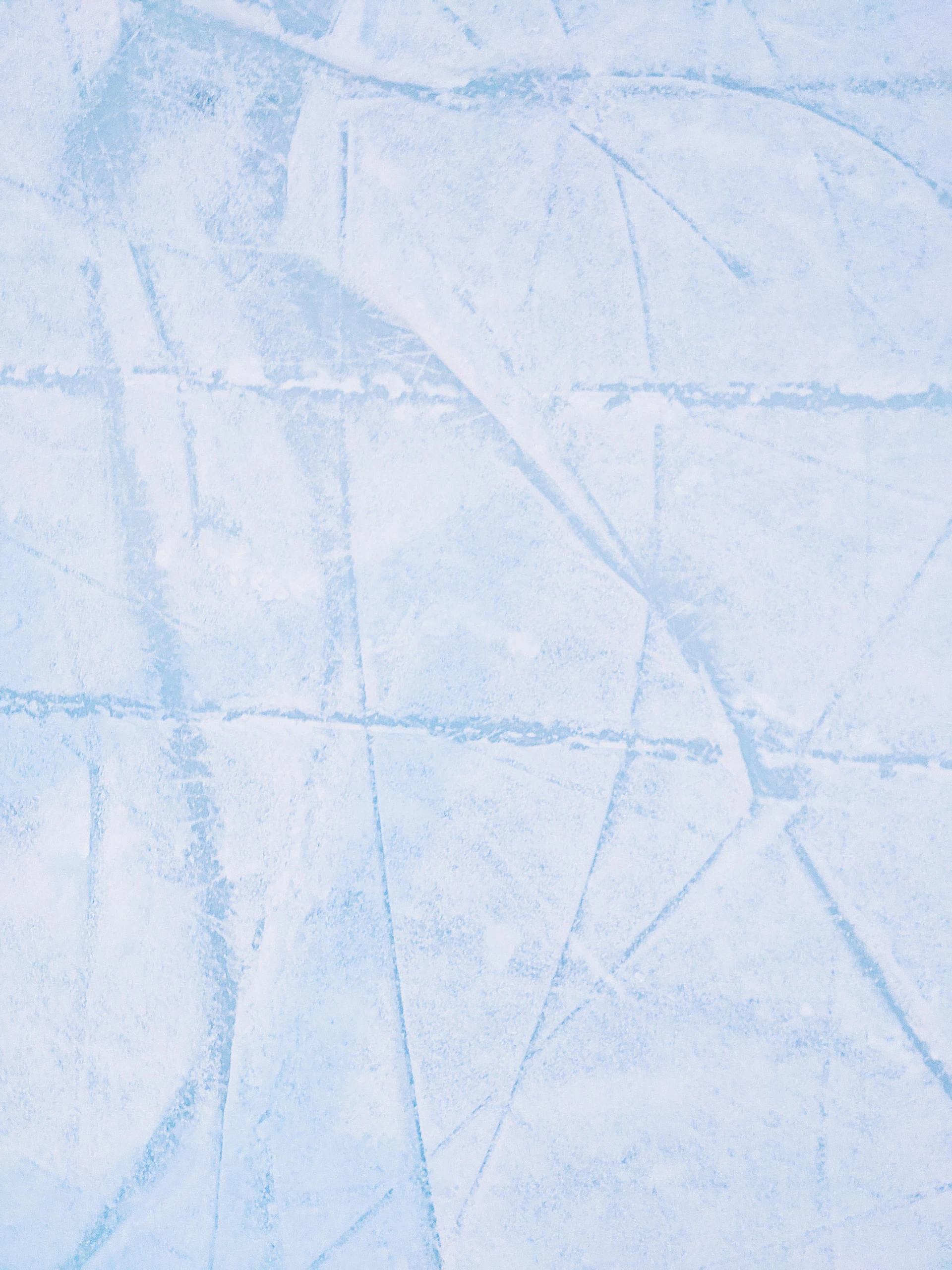Ice rink with skate marks
