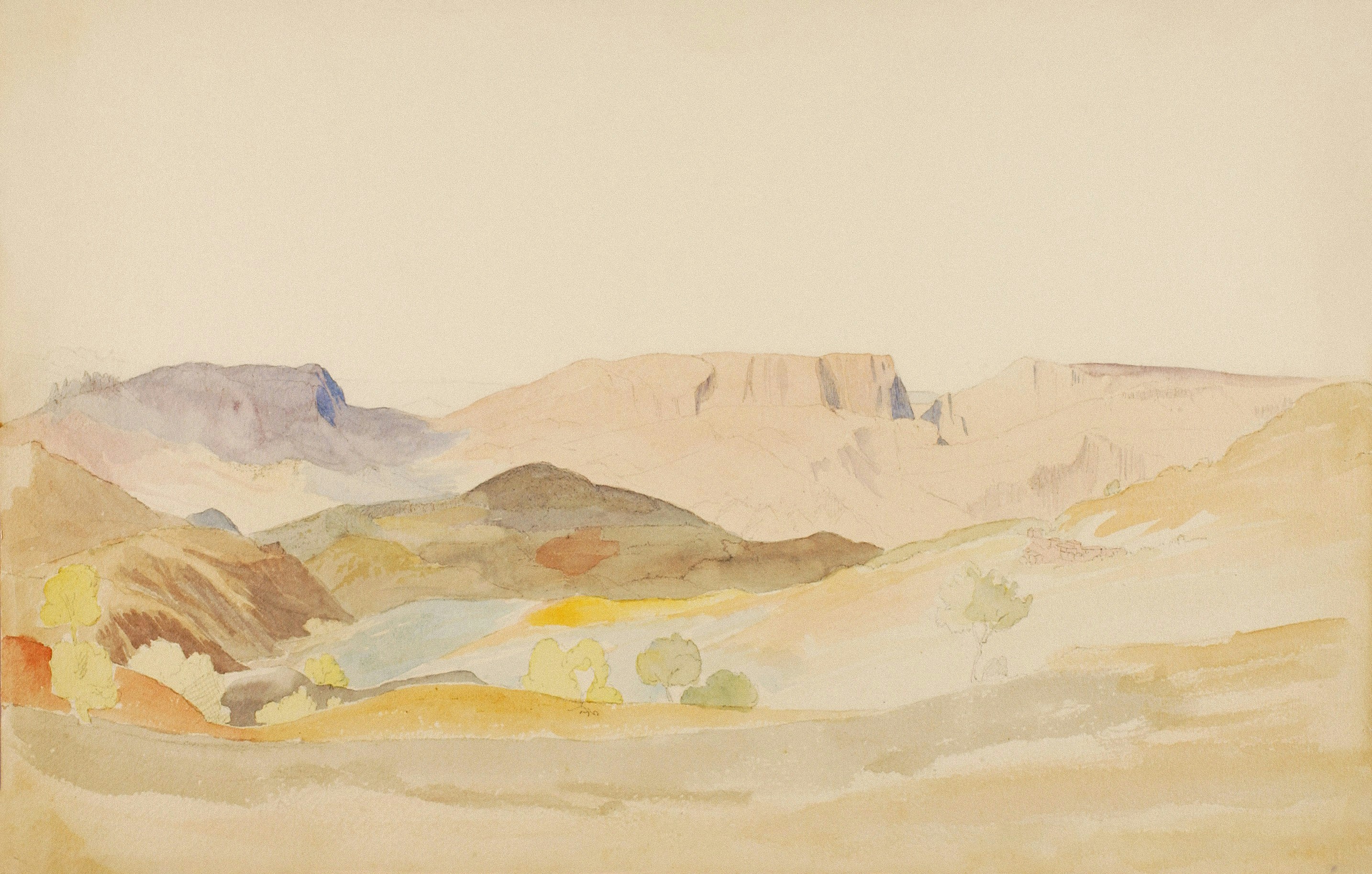 Miner Kilbourne Kellogg, Asia Minor, 1845, watercolor and pencil on paper, sheet: 11 1/2 x 17 1/2 in. (29.3 x 19.0 cm.), Smithsonian American Art Museum, Bequest of Martha F. Butler, 1991.56.85