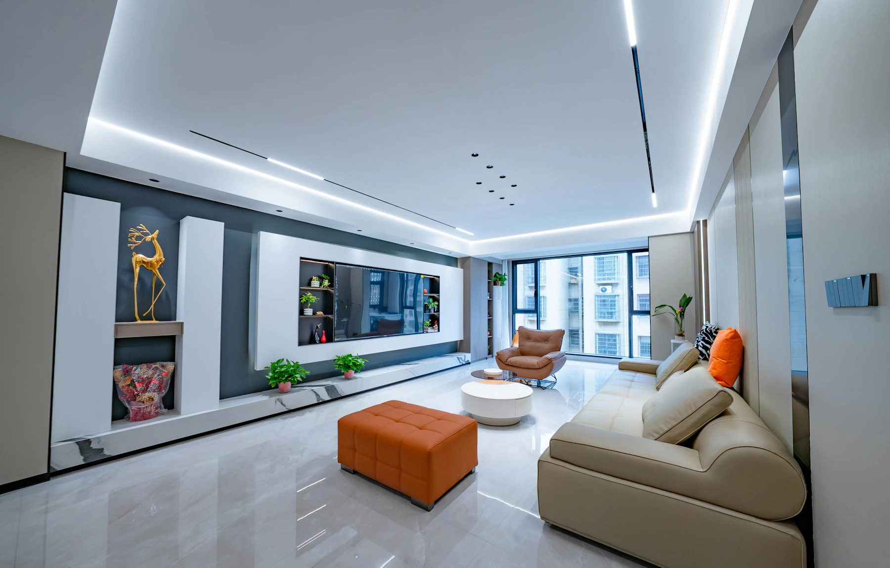 Contemporary modern living room interior