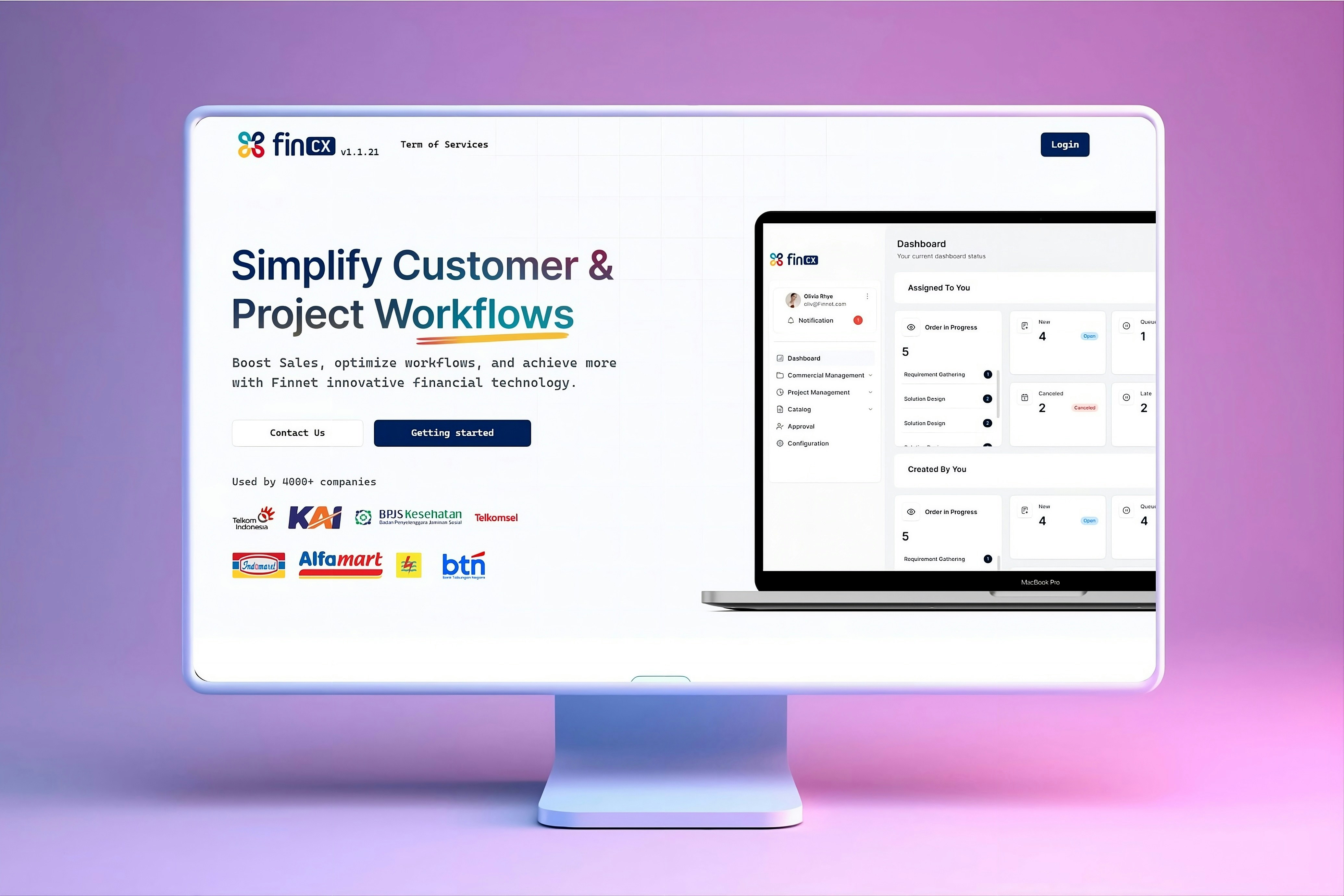 Landing CRM FinCx