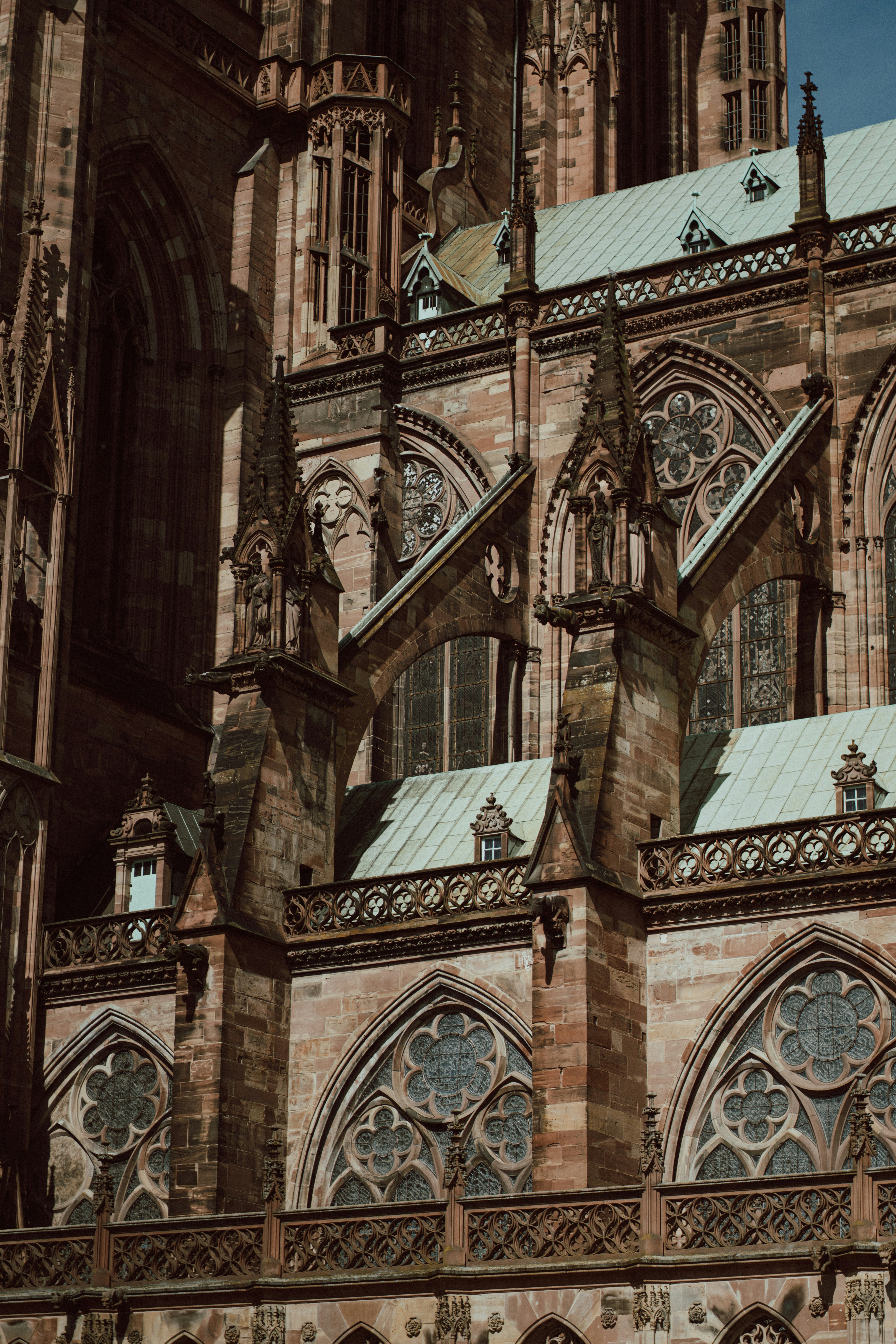 Gothic cathedral architecture with intricate stone carvings.
