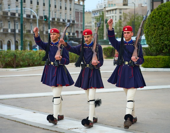 Szüntagma tér és őrségváltás