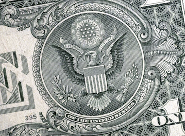 Great seal of the united states on a dollar bill