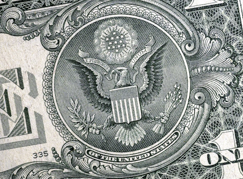 Great seal of the united states on a dollar bill