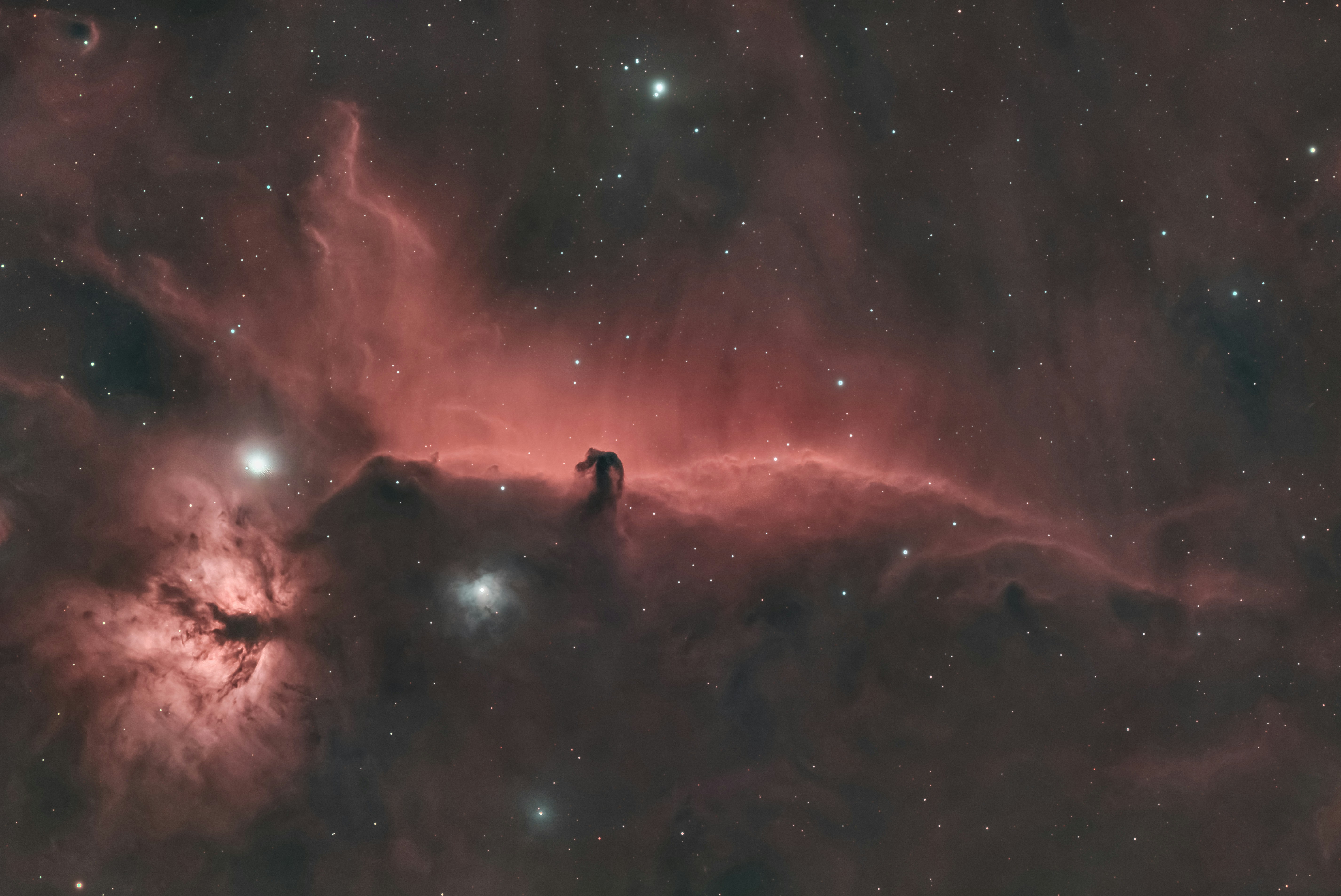 La nébuleuse de la tête de cheval dans l’espace profond