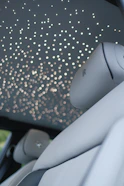 Interior car ceiling with starry night effect