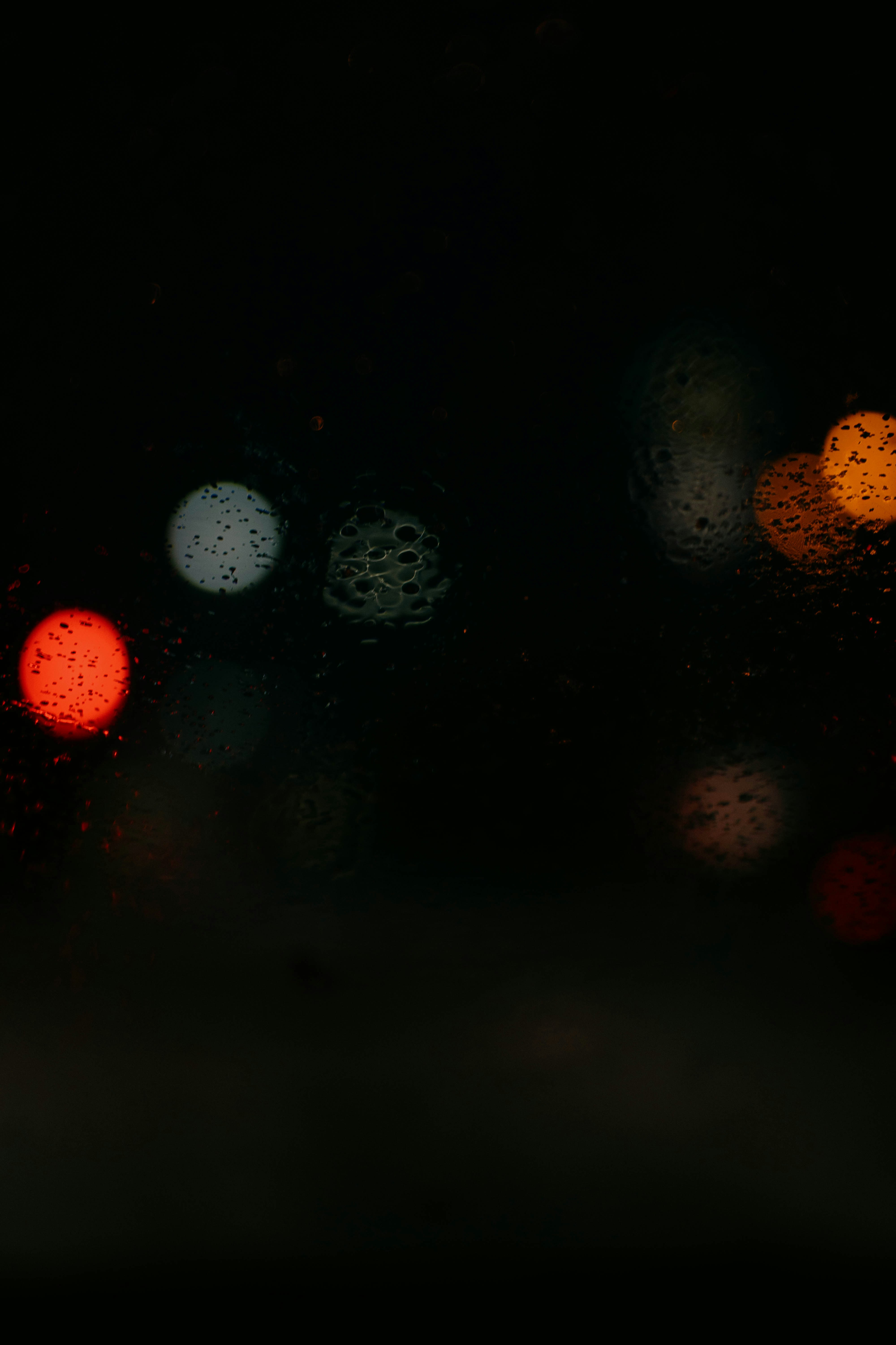 Blurred colorful lights on a dark background