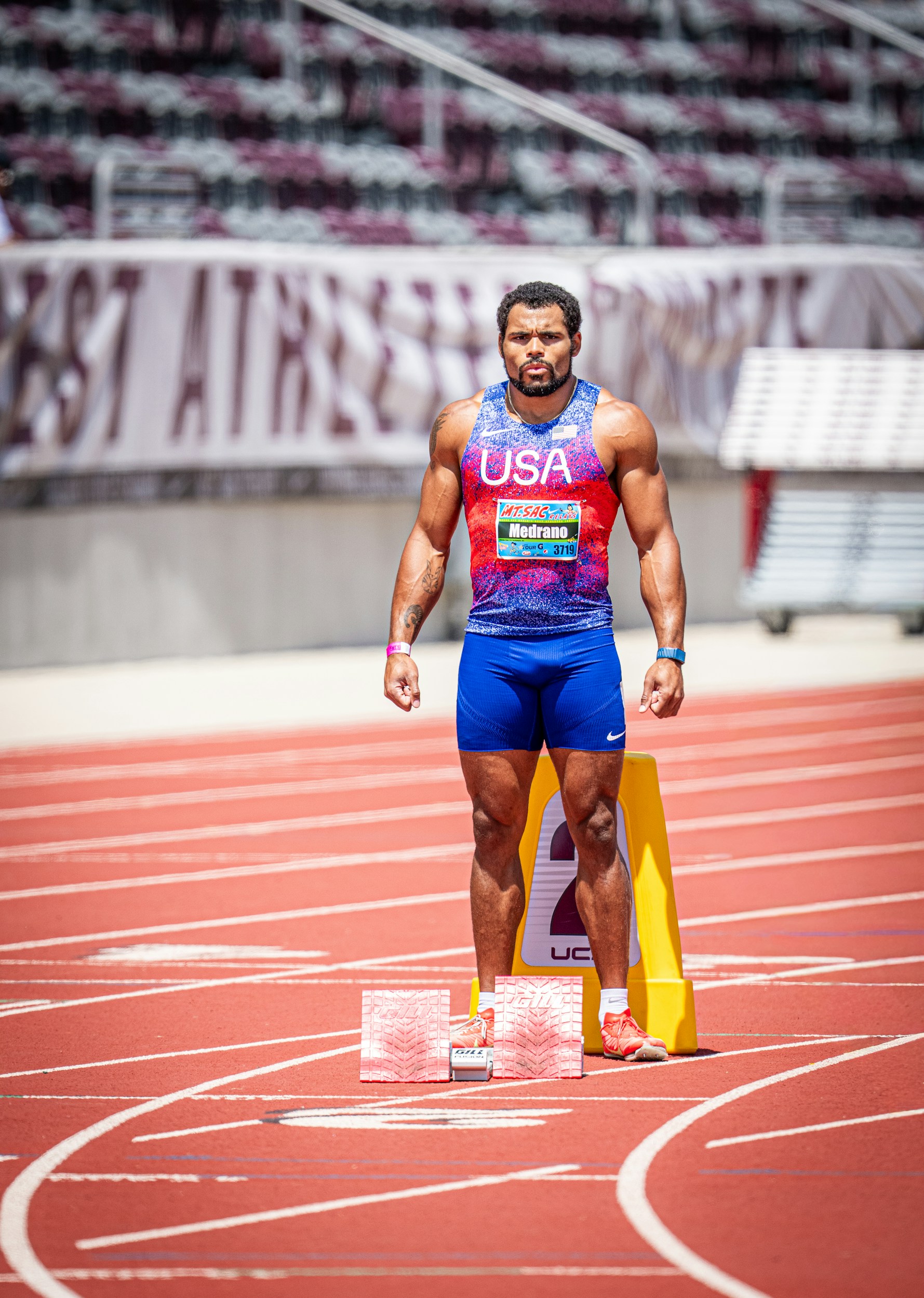 sprinter starting blocks track focus