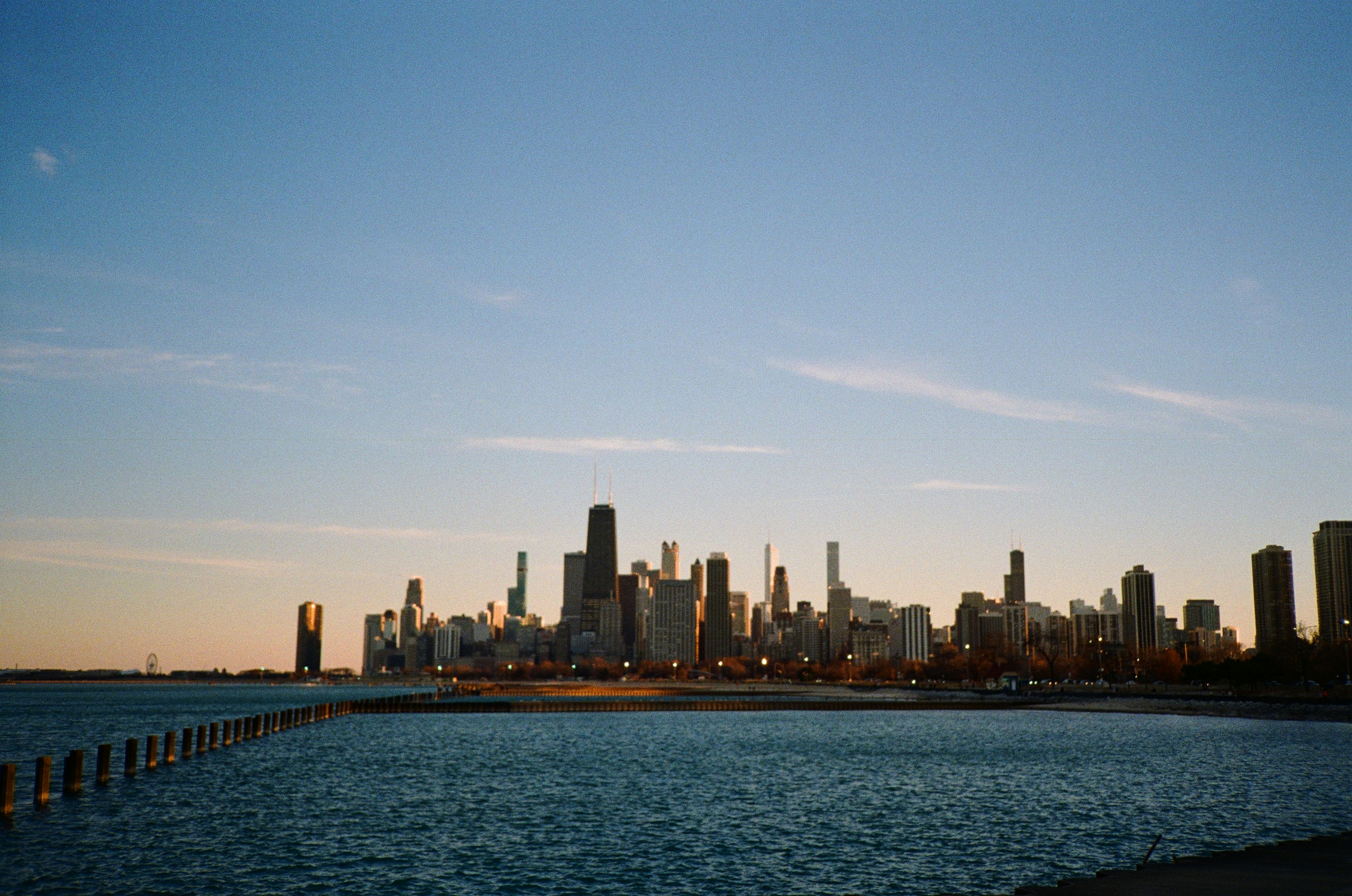 Chicago lakefront morning light