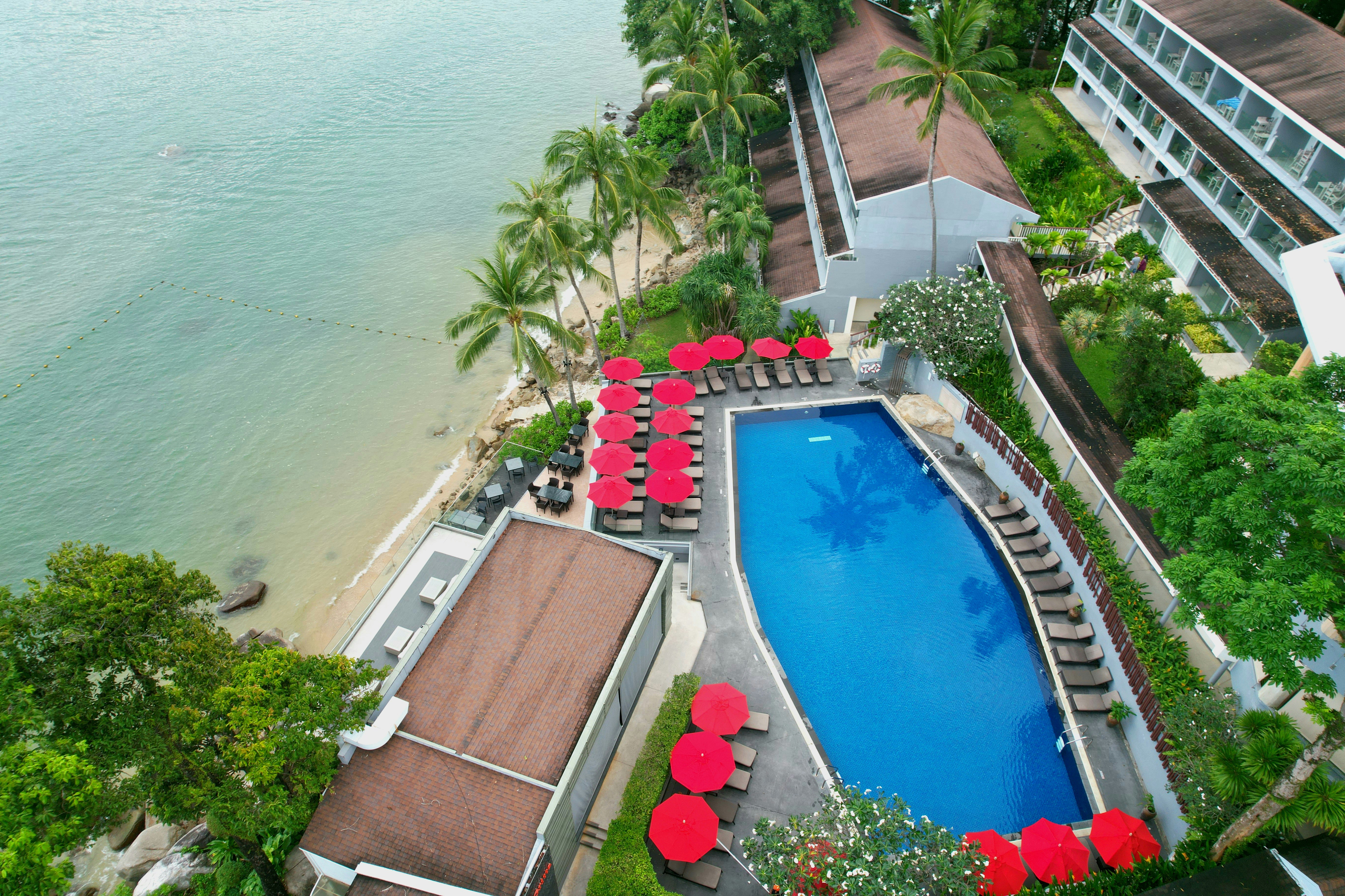 Luxury resort coastline