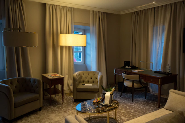 Boutique hotel room representing hotel and hospitality marketing