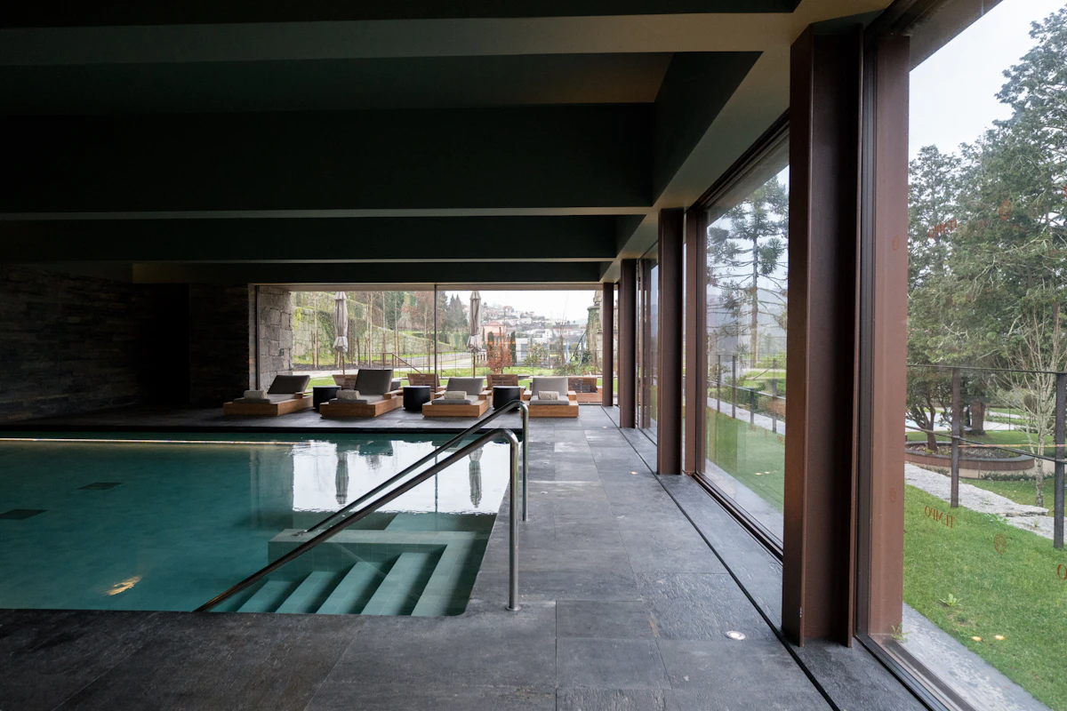 Indoor hotel swimming pool