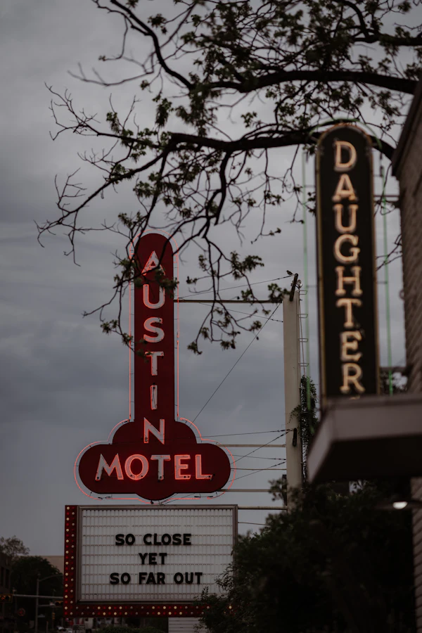 The Austin Motel neon sign on South Congress
