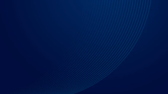 Deep blue background with subtle curved lines
