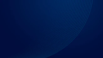 Deep blue background with subtle curved lines