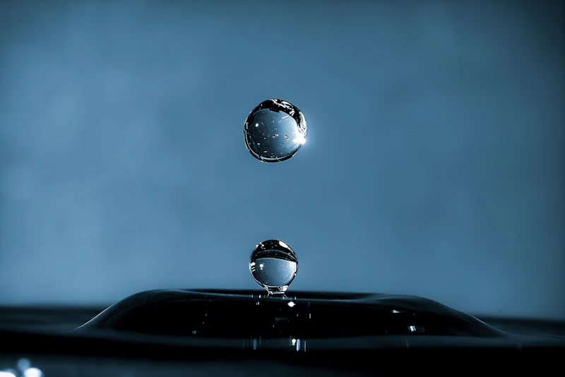Pure water droplet