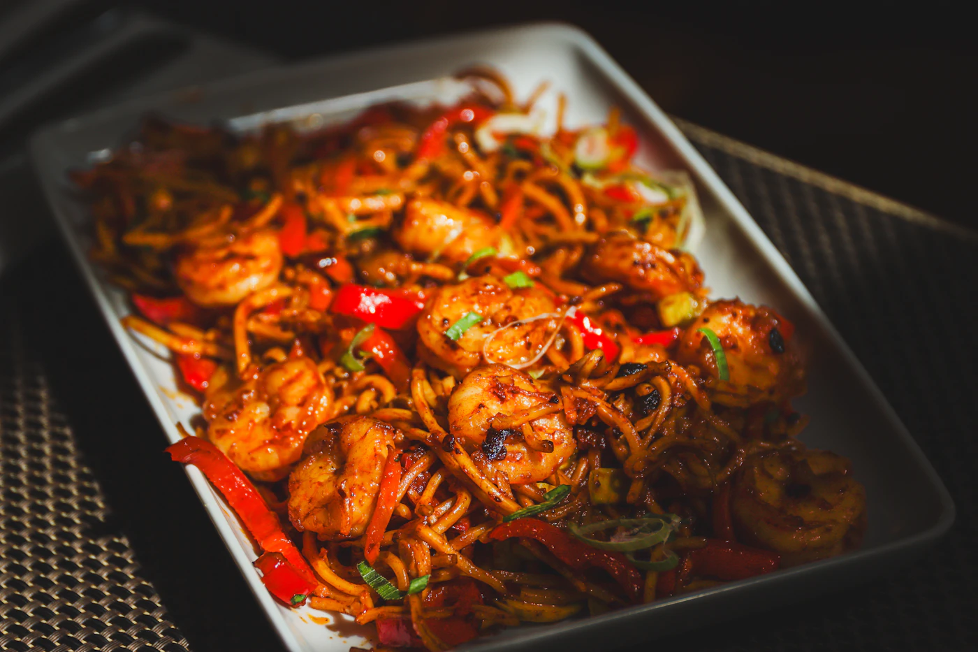 Sizzling plate of seasonal vegetables