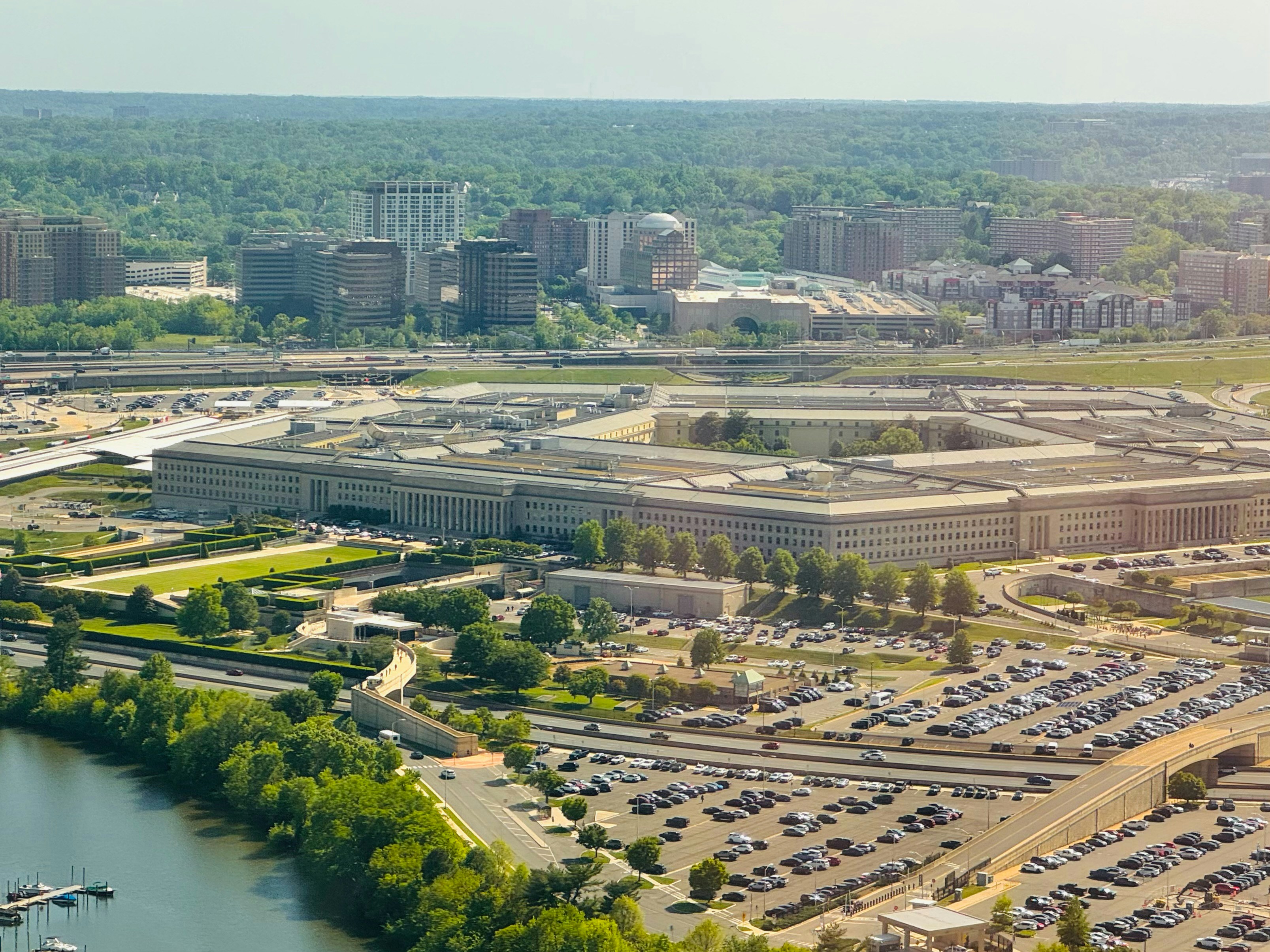 Pentagon building aerial view Arlington Virginia